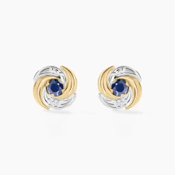 Histoire d'Or Boucles D'oreilles Puces Potentille Or Jaune Saphir* Boucles D'Oreilles|Clous D'Oreilles