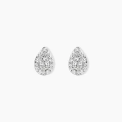 Histoire d'Or Boucles D'oreilles Puces Pear C Or Jaune Diamant* Boucles D'Oreilles|Clous D'Oreilles