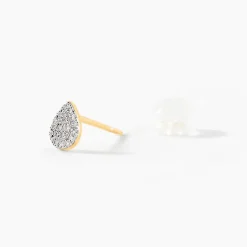 Histoire d'Or Boucles D'oreilles Puces Pear C Or Jaune Diamant* Boucles D'Oreilles|Clous D'Oreilles