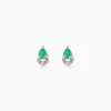Histoire d'Or Boucles D'oreilles Puces Parry Or Jaune Emeraude Diamant* Boucles D'Oreilles|Clous D'Oreilles