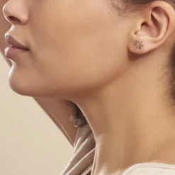 Histoire d'Or Boucles D'oreilles Puces Philine Fleur Or Jaune