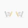 Histoire d'Or Boucles D'oreilles Puces Pearly Or Jaune Perle De Culture Oxyde* Boucles D'Oreilles|Clous D'Oreilles