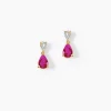Histoire d'Or Boucles D'Oreilles Puces Porfirio Or Jaune Rubis Diamant* Boucles D'Oreilles|Clous D'Oreilles