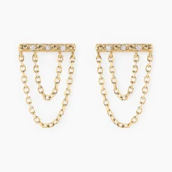 Histoire d'Or Boucles D'oreilles Puces Phile Or Jaune Diamant* Boucles D'Oreilles|Clous D'Oreilles