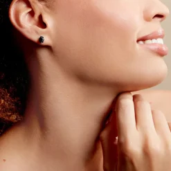 Histoire d'Or Boucles D'oreilles Puces Prudencia Or Blanc Saphir* Boucles D'Oreilles|Clous D'Oreilles