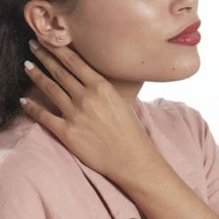 New Histoire d'Or Boucles D'oreilles Puces Pavel Argent Rose Oxyde De Zirconium argent rose oxyde rose
