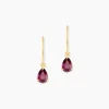Histoire d'Or Boucles D'oreilles Puces Rhodolite Kayline Or Jaune Rhodolite