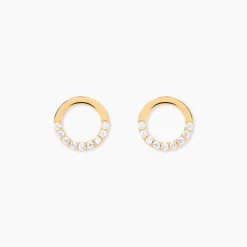 Histoire d'Or Boucles D'oreilles Puces Rimya Or Jaune Oxyde De Zirconium* Boucles D'Oreilles|Clous D'Oreilles