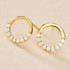 Histoire d'Or Boucles D'oreilles Puces Rimya Or Jaune Oxyde De Zirconium* Boucles D'Oreilles|Clous D'Oreilles