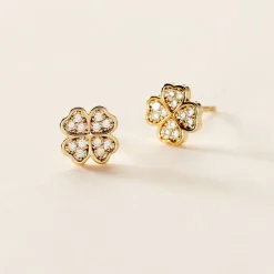 Histoire d'Or Boucles D'oreilles Puces Rhosyn Plaqué Or Jaune Oxyde* Boucles D'Oreilles|Boucles D'Oreilles Fantaisie