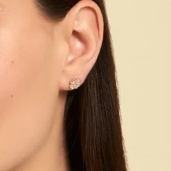 Histoire d'Or Boucles D'oreilles Puces Rhosyn Plaqué Or Jaune Oxyde* Boucles D'Oreilles|Boucles D'Oreilles Fantaisie