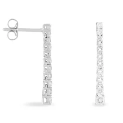 Histoire d'Or Boucles D'oreilles Puces Riviera Or Blanc Diamant* Boucles D'Oreilles|Boucles D'Oreilles Pendantes
