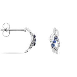 Histoire d'Or Boucles D'oreilles Puces Rosalyne Or Blanc Saphir Et Diamant* Boucles D'Oreilles|Clous D'Oreilles