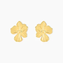 Sale Histoire d'Or Boucles D'oreilles Puces Rahima Acier Jaune