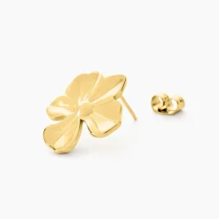 Sale Histoire d'Or Boucles D'oreilles Puces Rahima Acier Jaune