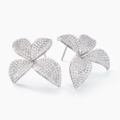 Histoire d'Or Boucles D'oreilles Puces Radiant Bloom Argent Blanc Oxyde* Boucles D'Oreilles|Clous D'Oreilles