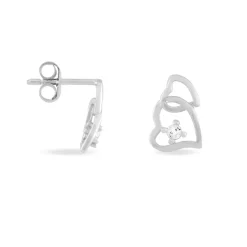 Discount Histoire d'Or Boucles D'oreilles Puces Roma Argent Blanc Oxyde De Zirconium