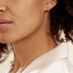 Discount Histoire d'Or Boucles D'oreilles Puces Roma Argent Blanc Oxyde De Zirconium