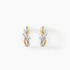 Best Histoire d'Or Boucles D'oreilles Puces Soukayna Or Bicolore Diamant