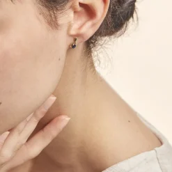 Histoire d'Or Boucles D'oreilles Puces Sagesse Or Jaune Saphir Et Diamant* Boucles D'Oreilles|Clous D'Oreilles