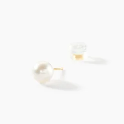 Histoire d'Or Boucles D'oreilles Puces Suki Or Jaune Perle De Culture* Boucles D'Oreilles|Clous D'Oreilles