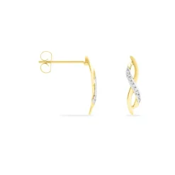 Online Histoire d'Or Boucles D'oreilles Puces Smina Or Jaune Diamant