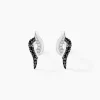 Online Histoire d'Or Boucles D'oreilles Puces Sculptural Or Blanc Diamant