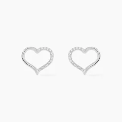 Best Histoire d'Or Boucles D'oreilles Puces Salona Argent Blanc Oxyde De Zirconium