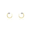 Discount Histoire d'Or Boucles D'oreilles Puces Snake Or Jaune Diamant