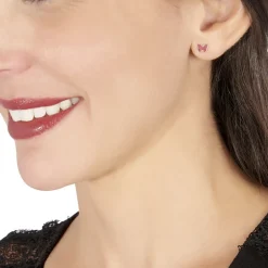 Clearance Histoire d'Or Boucles D'oreilles Puces Solena Papillon Or Jaune