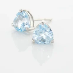 Histoire d'Or Boucles D'oreilles Puces Salona Or Blanc Topaze* Boucles D'Oreilles|Clous D'Oreilles