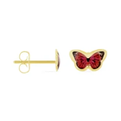 Clearance Histoire d'Or Boucles D'oreilles Puces Sulivia Papillon Or Jaune