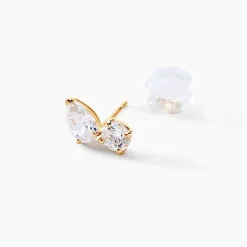Histoire d'Or Boucles D'oreilles Puces Shiny Garden Or Jaune Oxyde De Zirconium* Boucles D'Oreilles|Clous D'Oreilles