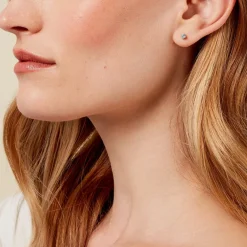 Histoire d'Or Boucles D'oreilles Puces Tehora Argent Blanc Verre* Boucles D'Oreilles|Boucles D'Oreilles Fantaisie