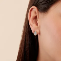 Histoire d'Or Boucles D'oreilles Puces Tahina Or Jaune Nacre Diamant* Boucles D'Oreilles|Clous D'Oreilles