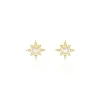 Histoire d'Or Boucles D'oreilles Puces Terry Or Jaune Calcedoine Et Oxyde* Boucles D'Oreilles|Clous D'Oreilles
