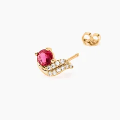 Histoire d'Or Boucles D'oreilles Puces Tyana Plaqué Or Jaune Oxyde De Zirconium