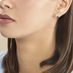 Histoire d'Or Boucles D'oreilles Puces Tyana Plaqué Or Jaune Oxyde De Zirconium