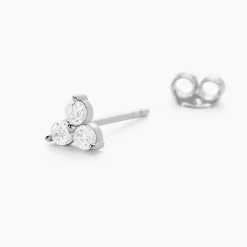 Discount Histoire d'Or Boucles D'oreilles Puces Thylane Argent Blanc Oxyde De Zirconium