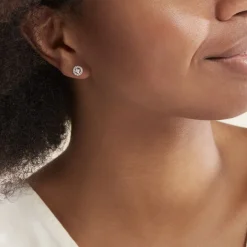 Online Histoire d'Or Boucles D'oreilles Puces Tahera Or Jaune Oxyde De Zirconium