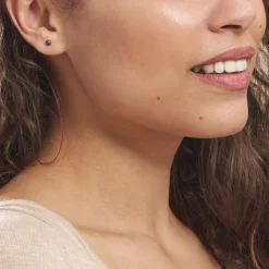 New Histoire d'Or Boucles D'oreilles Puces Teani Or Blanc Diamant or blanc diamant noir