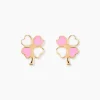 Histoire d'Or Boucles D'oreilles Puces Trefle Email Or Jaune* Boucles D'Oreilles|Clous D'Oreilles