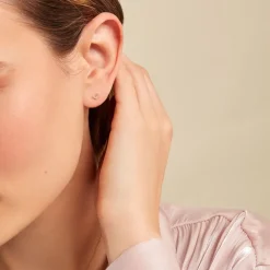 New Histoire d'Or Boucles D'oreilles Puces Undine Or Jaune Diamant