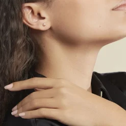 New Histoire d'Or Boucles D'oreilles Puces Ursulina Or Jaune Perle De Culture or jaune perle rose