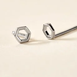 Online Histoire d'Or Boucles D'oreilles Puces Ulima Argent Blanc