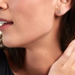 Online Histoire d'Or Boucles D'oreilles Puces Ulima Argent Blanc