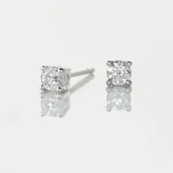 Histoire d'Or Boucles D'oreilles Puces Victoria Or Blanc Diamant* Boucles D'Oreilles|Clous D'Oreilles
