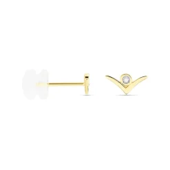 Hot Histoire d'Or Boucles D'oreilles Puces Volia Or Jaune Diamant