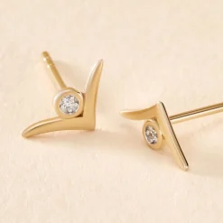 Hot Histoire d'Or Boucles D'oreilles Puces Volia Or Jaune Diamant