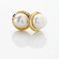 Histoire d'Or Boucles D'oreilles Puces Valliamee Diamante Or Jaune Perle De Culture* Boucles D'Oreilles|Clous D'Oreilles